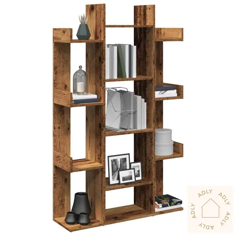 Bokhylle Gammelt Tre 86X25,5X140 Cm Konstruert Tre