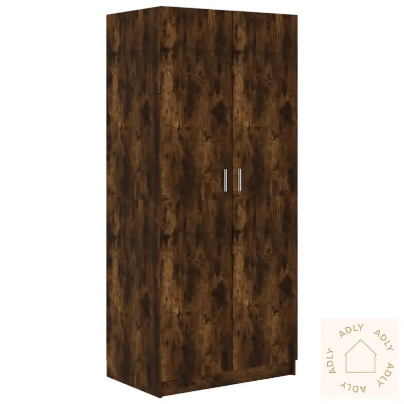 Garderobe Røkt Eik 80X52X180 Cm Konstruert Tre