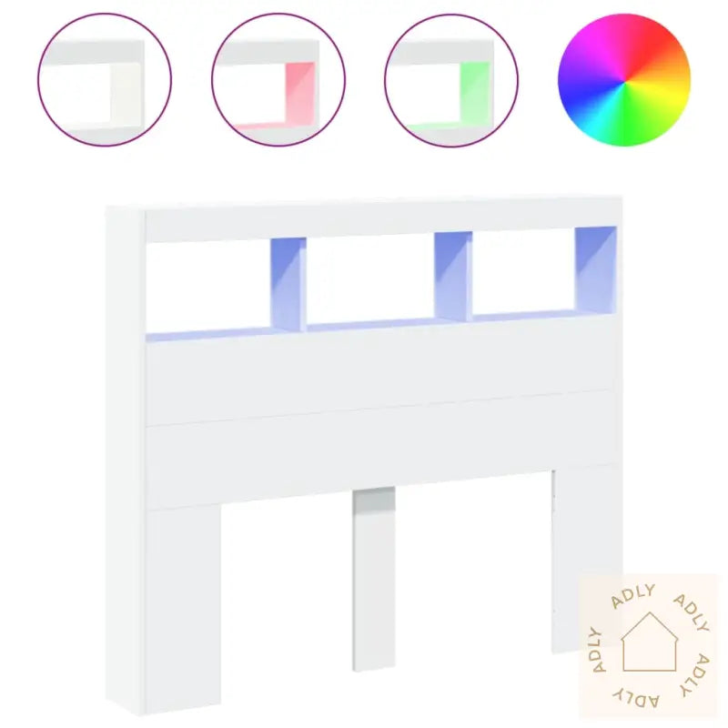 Hodegavl Skap Med Led Hvit 120X17X102 Cm