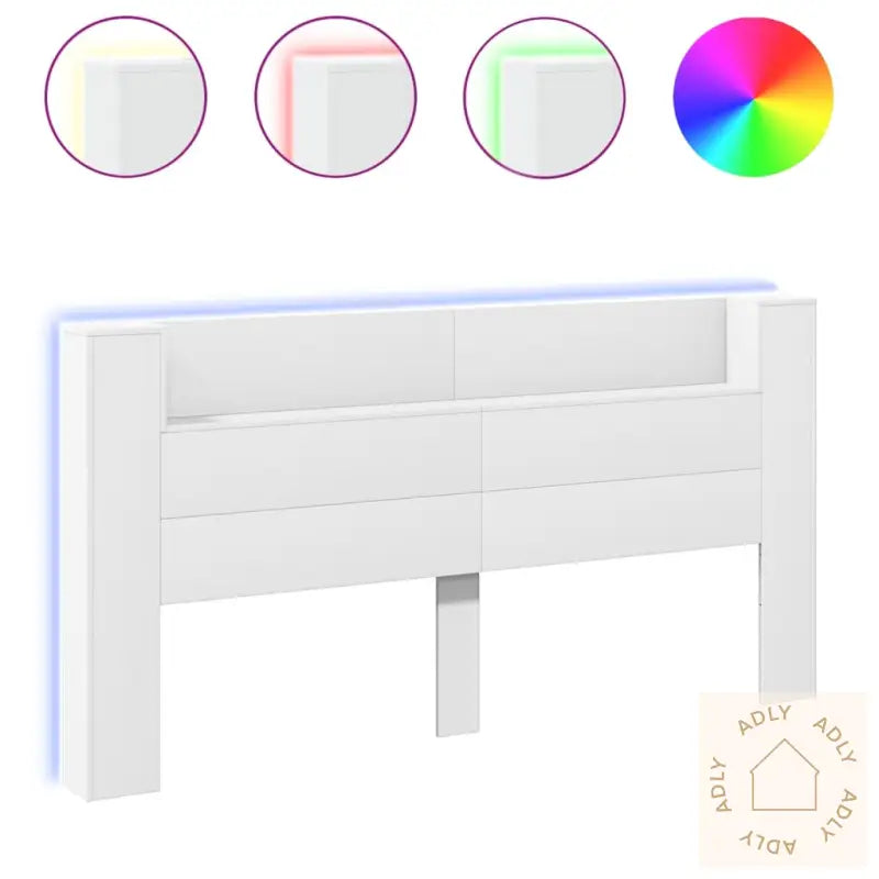 Hodegavl Skap Med Led Hvit 200X16,5X103,5 Cm