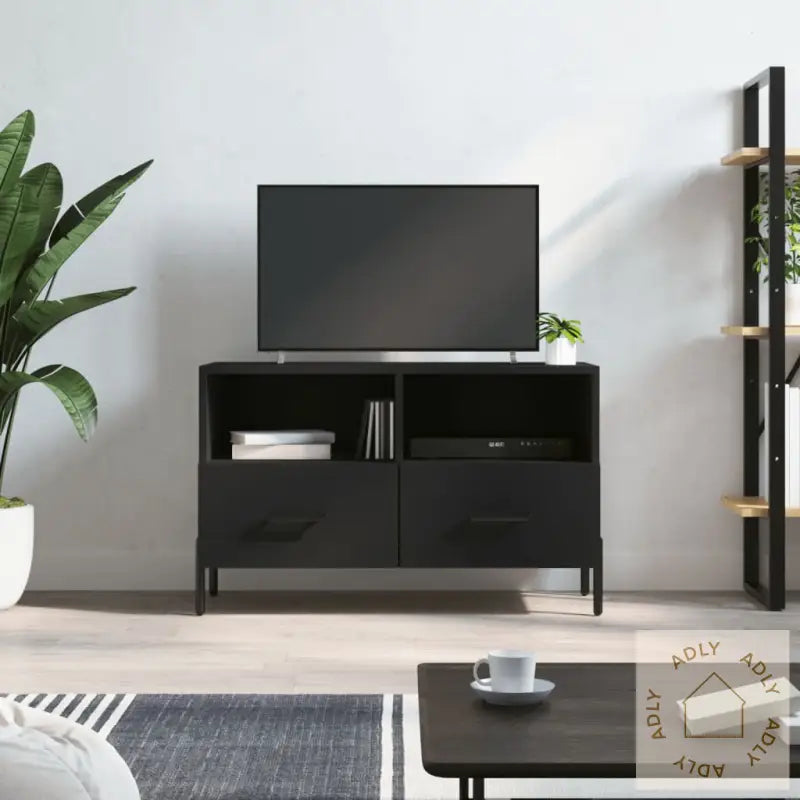 Tv-Benk Svart 80X36X50 Cm Konstruert Tre