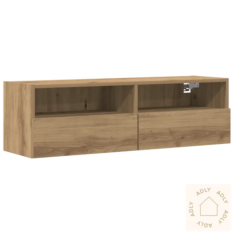 Tv Veggskap Artisan Eik 100X30X30 Cm Konstruert Tre