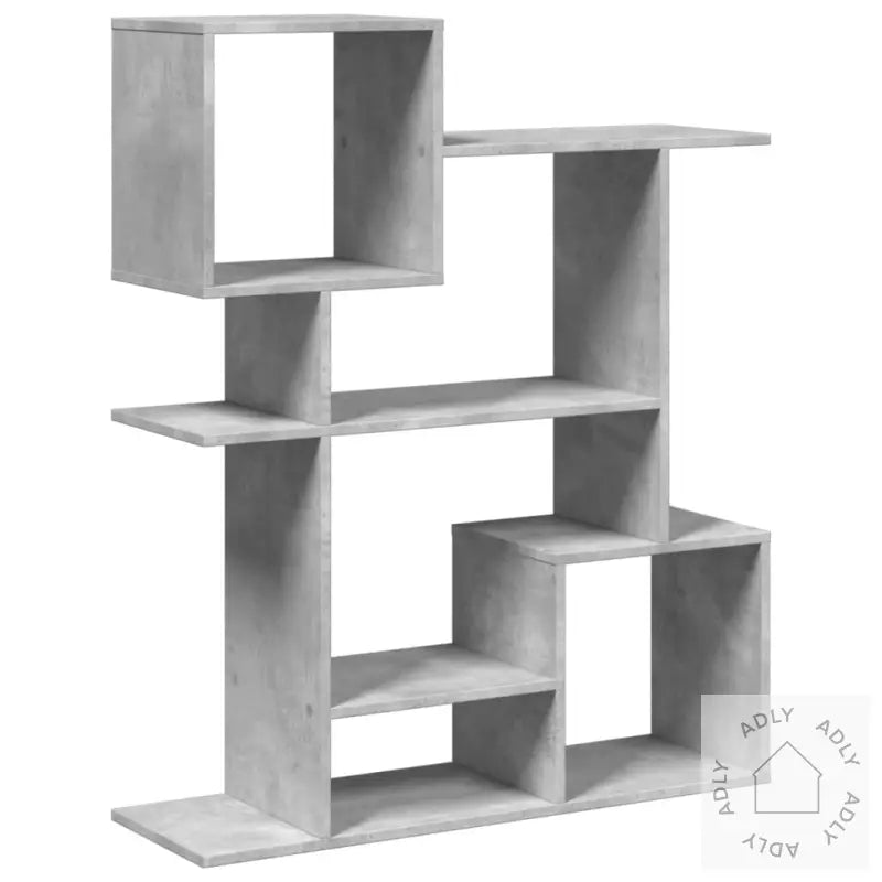 Romdeler Bokhylle Betonggrå 92X29X112 Cm Konstruert Tre