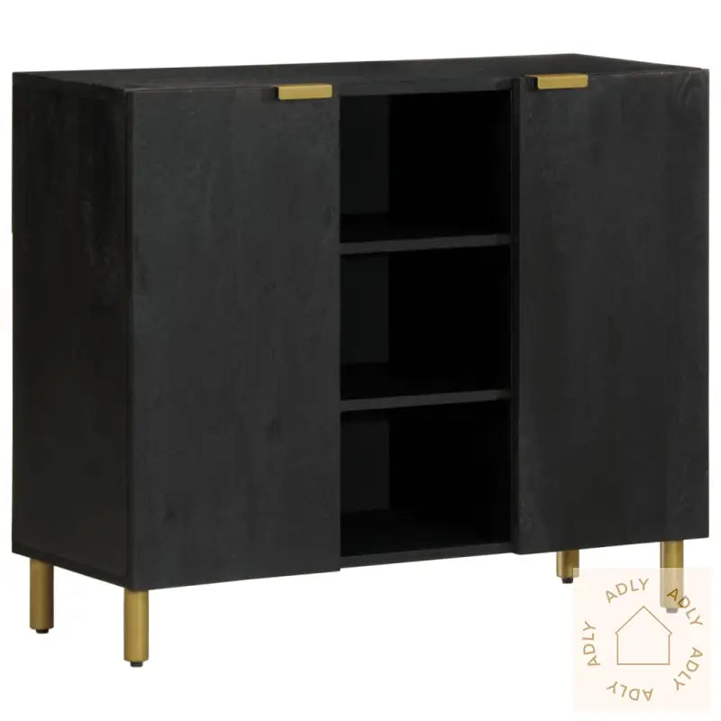 Skjenk Svart 90X33X75 Cm Konstruert Tre