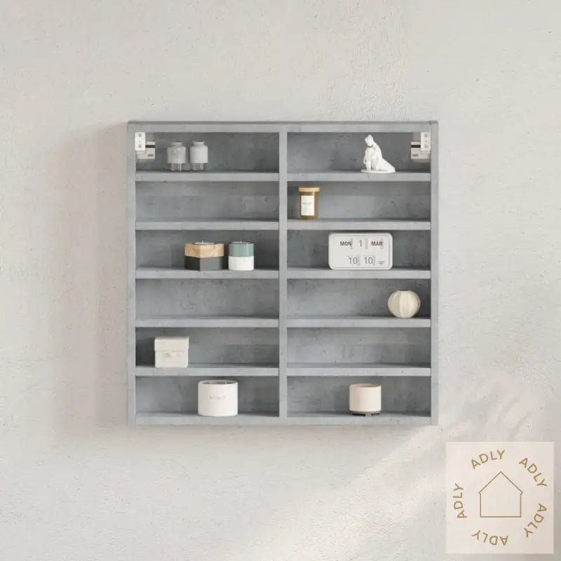 Hylle Betonggrå 60X8,5X58 Cm Konstruert Tre
