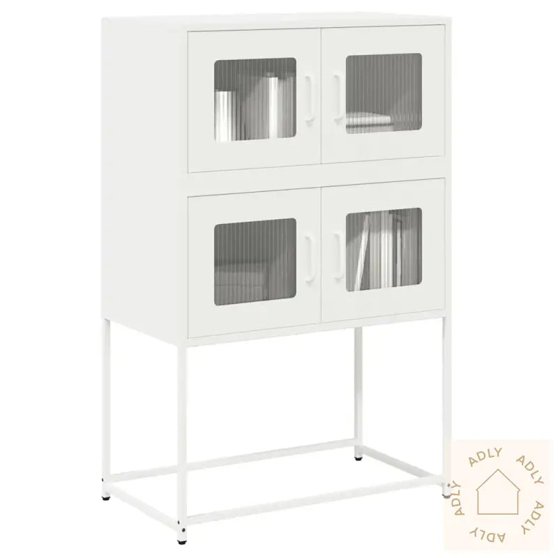 Highboard Hvit 68X39X107 Cm Stål