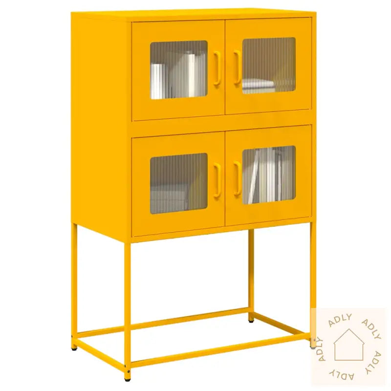 Highboard Sennep Gul 68X39X107 Cm Stål