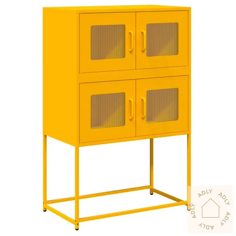 Highboard Sennep Gul 68X39X107 Cm Stål