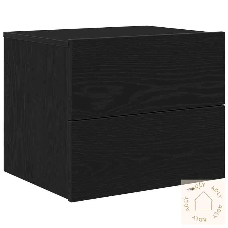 Nattbord Med Led Veggmontert Sort Eik 50X39X41 Cm