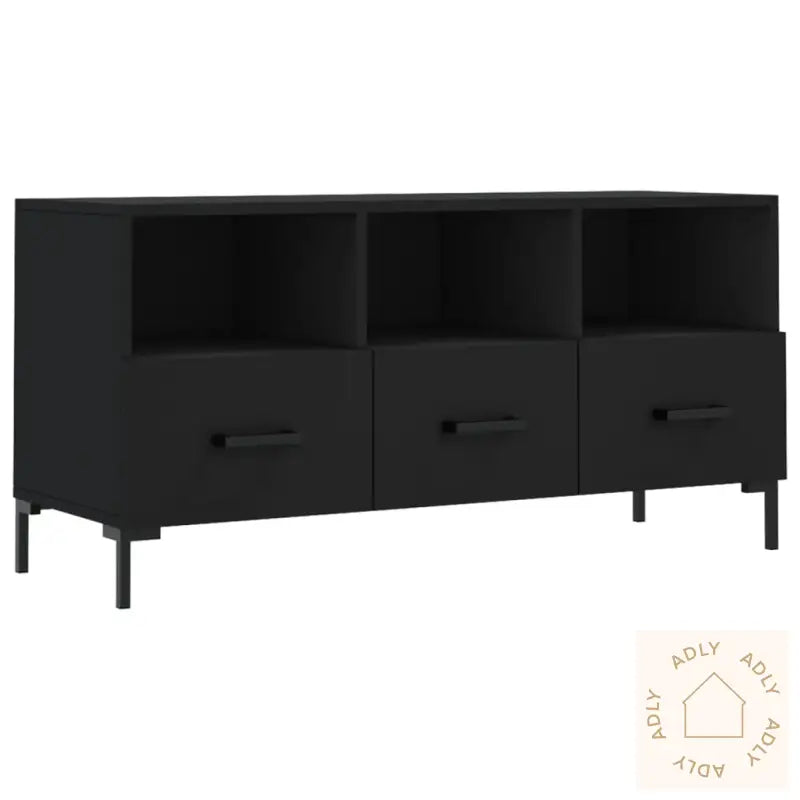 Tv-Benk Svart 102X36X50 Cm Konstruert Tre