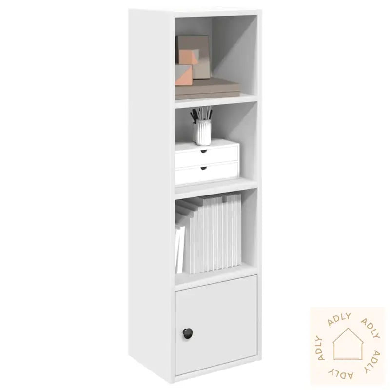 Bokhylle Hvit 31X24X102 Cm Konstruert Tre