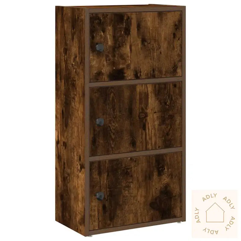Bokhylle Røkt Eik 40X24X77 Cm Konstruert Tre
