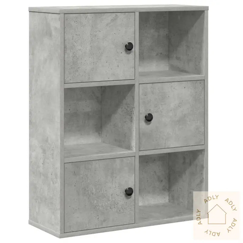 Bokhylle Betonggrå 60X24X76,5 Cm Konstruert Tre