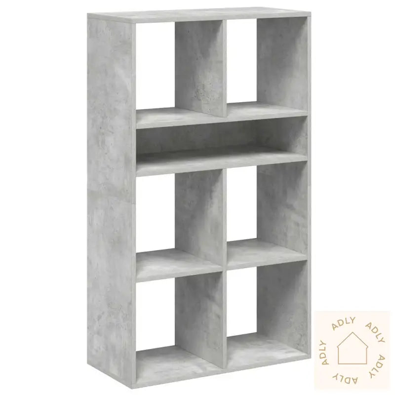 Bokhylle Betonggrå 66X31X112 Cm Konstruert Tre