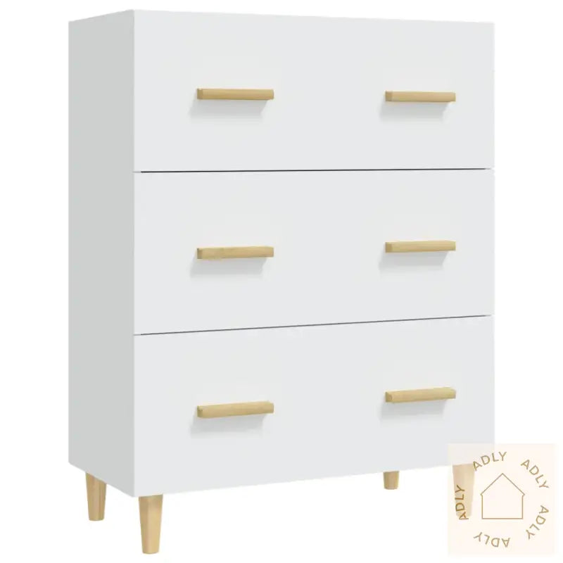 Skjenk Hvit 70X34X90 Cm Konstruert Tre