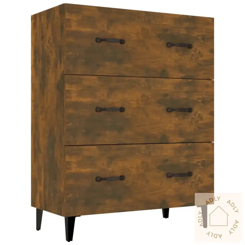 Skjenk Røkt Eik 69,5X34X90 Cm Konstruert Tre
