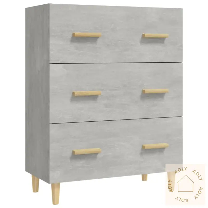 Skjenk Betonggrå 70X34X90 Cm Konstruert Tre