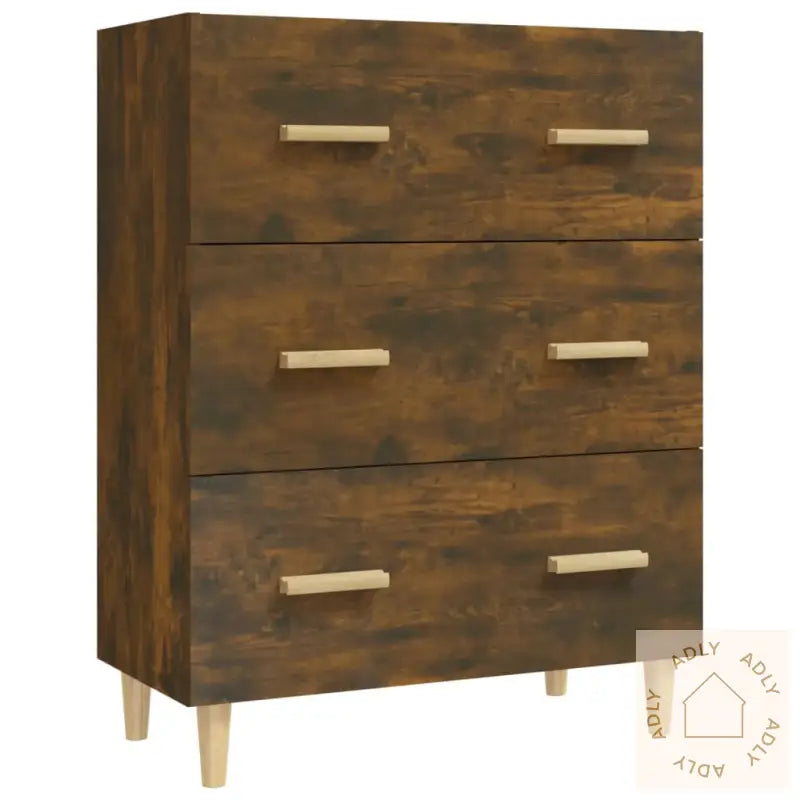 Skjenk Røkt Eik 70X34X90 Cm Konstruert Tre