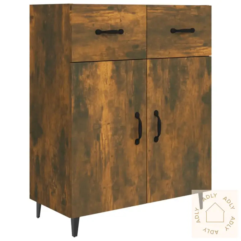 Skjenk Røkt Eik 69,5X34X90 Cm Konstruert Tre