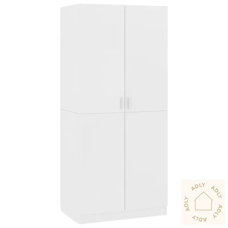 Garderobe Hvit 80X52X180 Cm Konstruert Tre