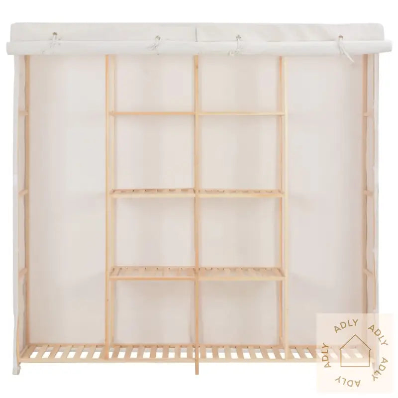 Garderobeskap Hvit 173X40X170 Cm Stoff