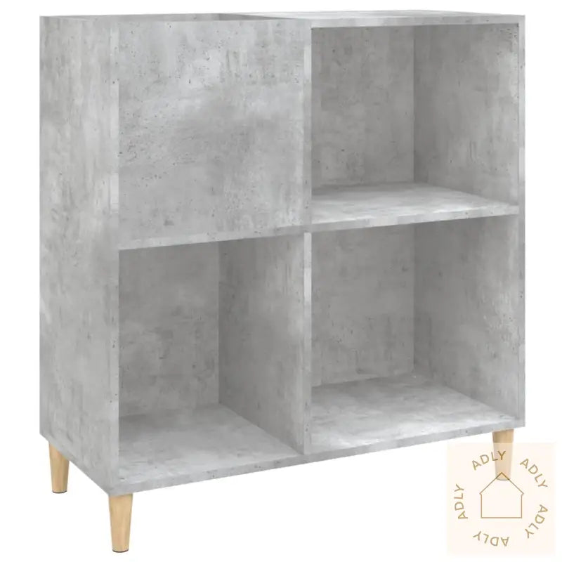 Hifi-Benk Betonggrå 84,5X38X89 Cm Konstruert Tre