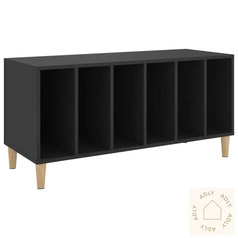Hifi-Benk Svart 100X38X48 Cm Konstruert Tre