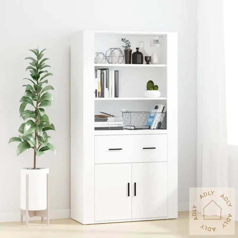 Highboard Hvit Konstruert Tre