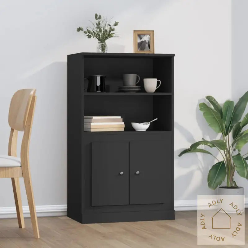 Highboard Svart 60X35,5X103,5 Cm Konstruert Tre