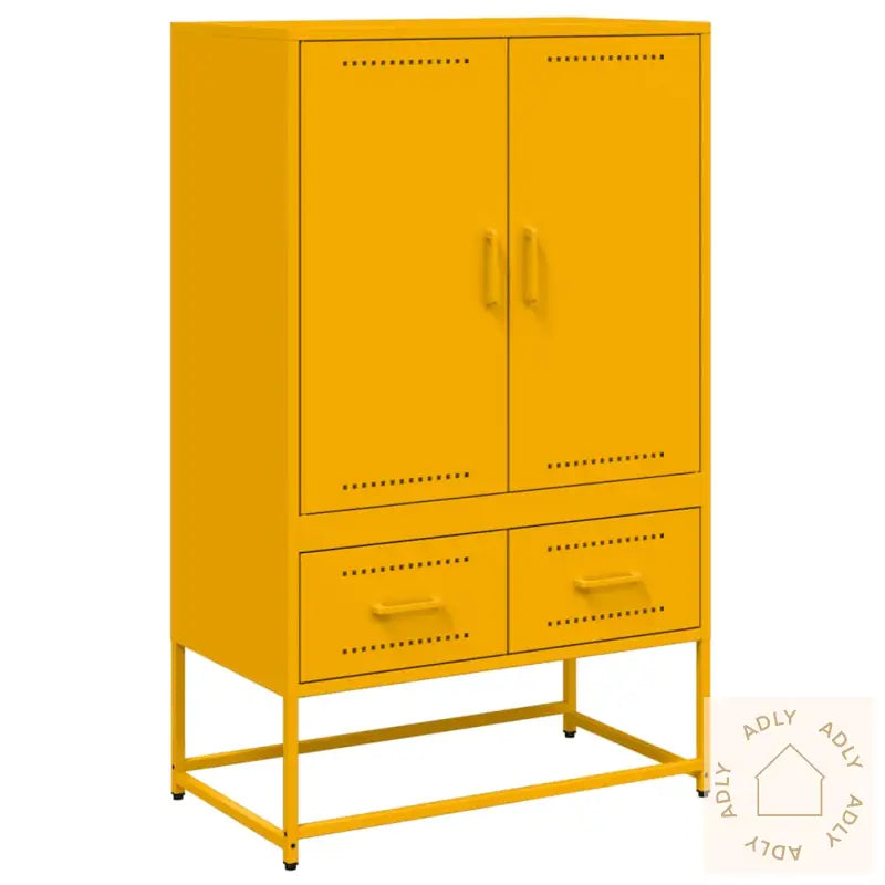 Highboard Sennepsgul 68X39X111,5 Cm Stål