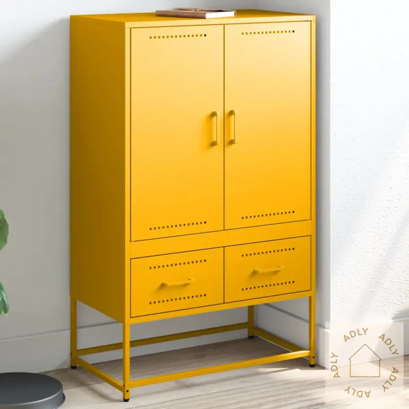 Highboard Sennepsgul 68X39X111,5 Cm Stål