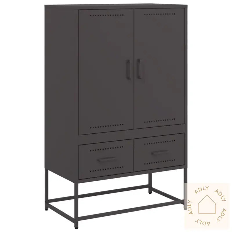 Highboard Svart 68X39X111,5 Cm Stål
