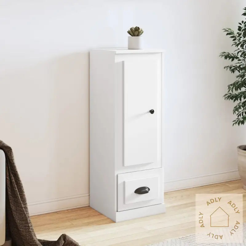 Highboard Hvit 36X35,5X103,5 Cm Konstruert Tre