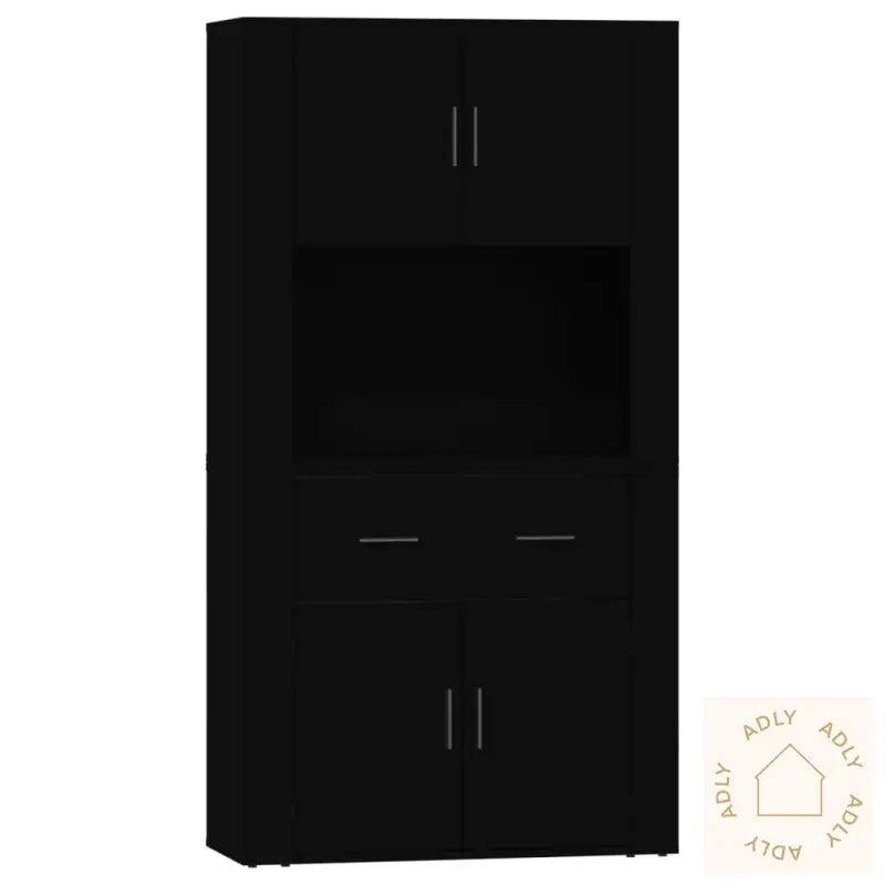 Highboard Svart Konstruert Tre