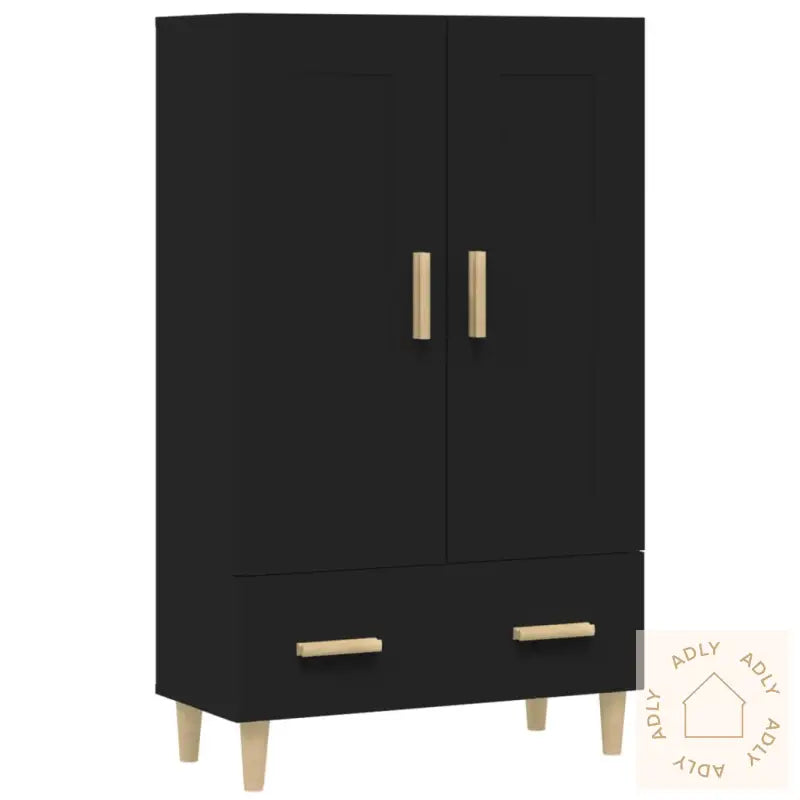 Highboard Svart 70X31X115 Cm Konstruert Tre