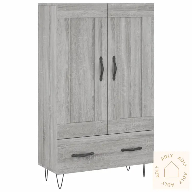 Highboard Grå Sonoma 69,5X31X115 Cm Konstruert Tre