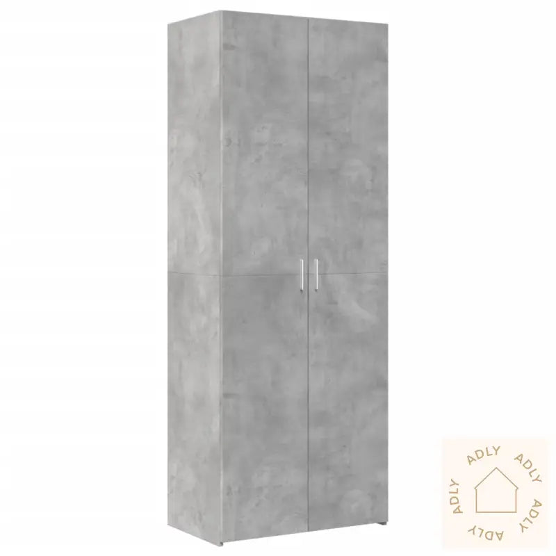 Highboard Betonggrå 70X42,5X185 Cm Konstruert Tre