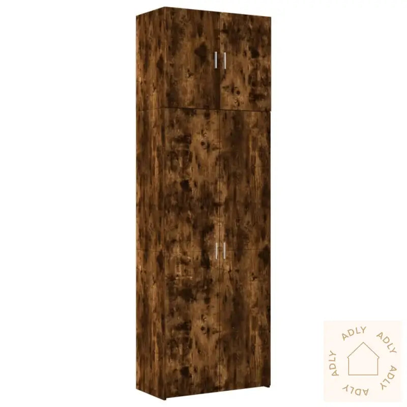 Highboard Røkt Eik 80X42,5X249 Cm Konstruert Tre