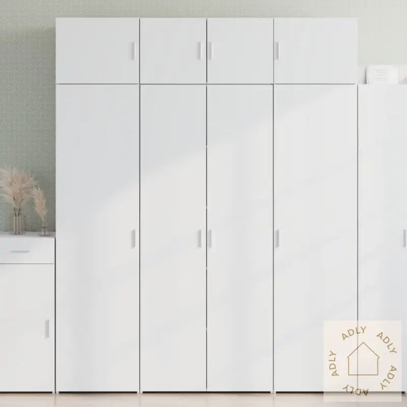 Highboard Hvit 80X42,5X185 Cm Konstruert Tre