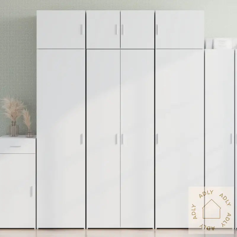 Highboard Hvit 70X42,5X185 Cm Konstruert Tre
