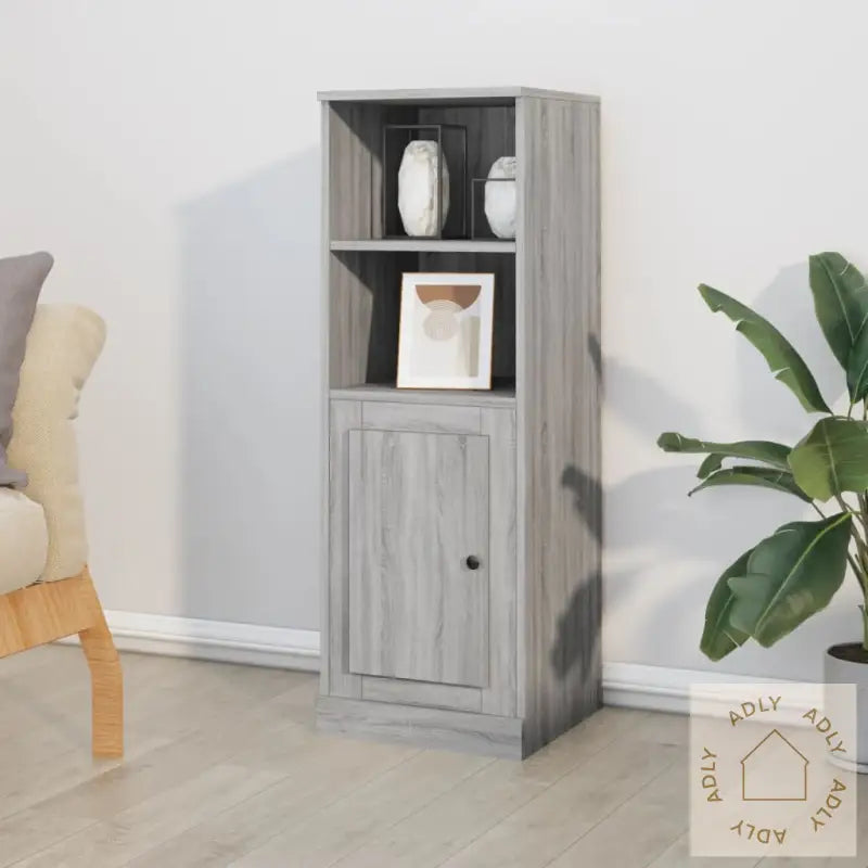 Highboard Grå Sonoma 36X35,5X103,5 Cm Konstruert Tre