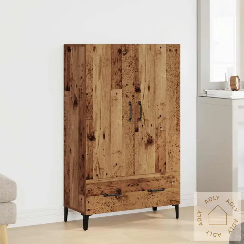 Highboard Gammelt Tre 70X31X115 Cm Konstruert Tre
