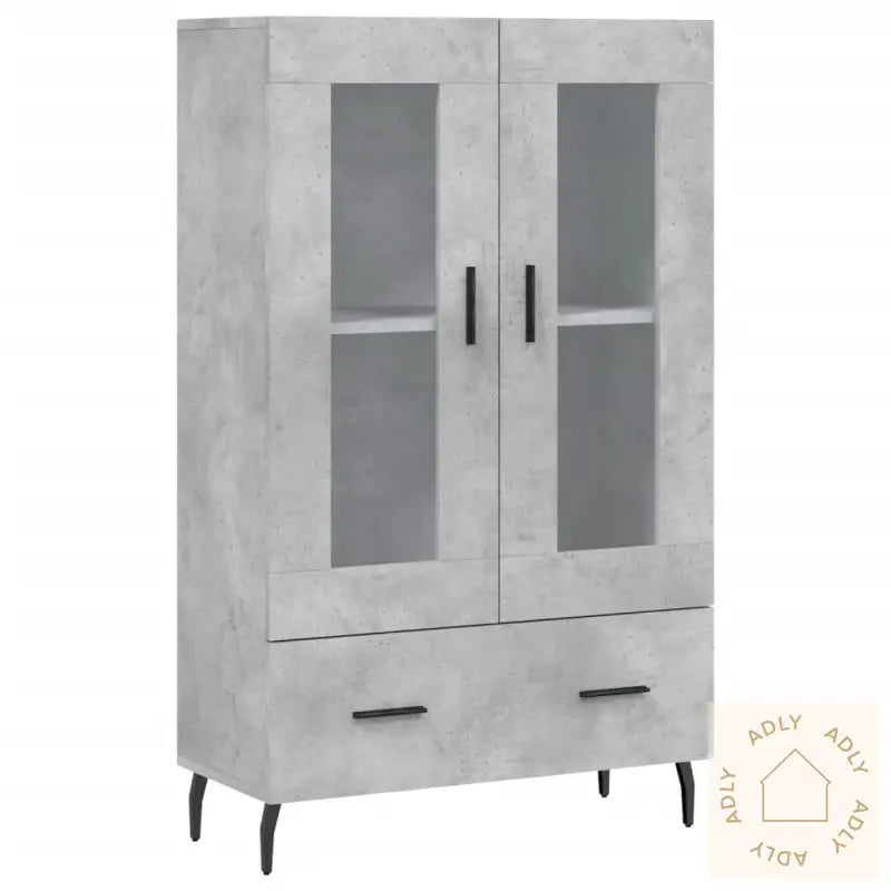 Highboard Betonggrå 69,5X31X115 Cm Konstruert Tre