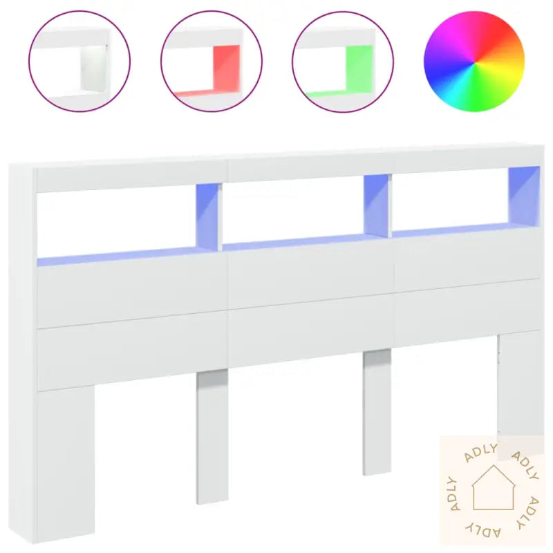 Hodegavl Skap Med Led Hvit 180X17X102 Cm