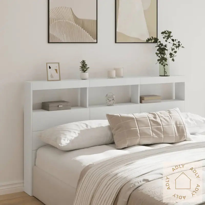 Hodegavl Skap Med Led Hvit 180X17X102 Cm