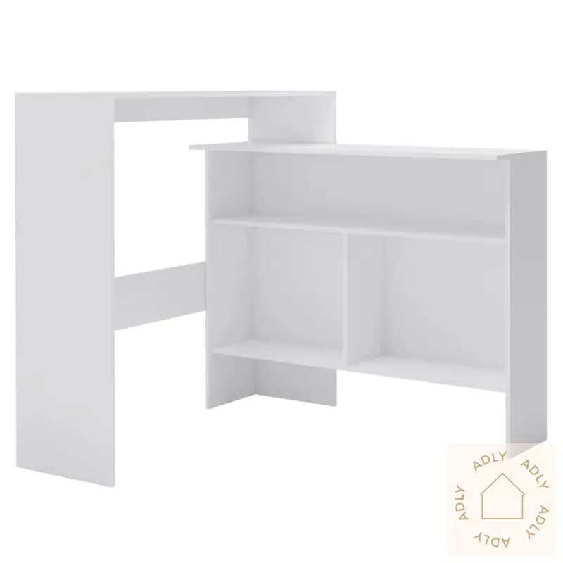 Barbord Med 2 Bordplater 130X40X120 Cm Hvit