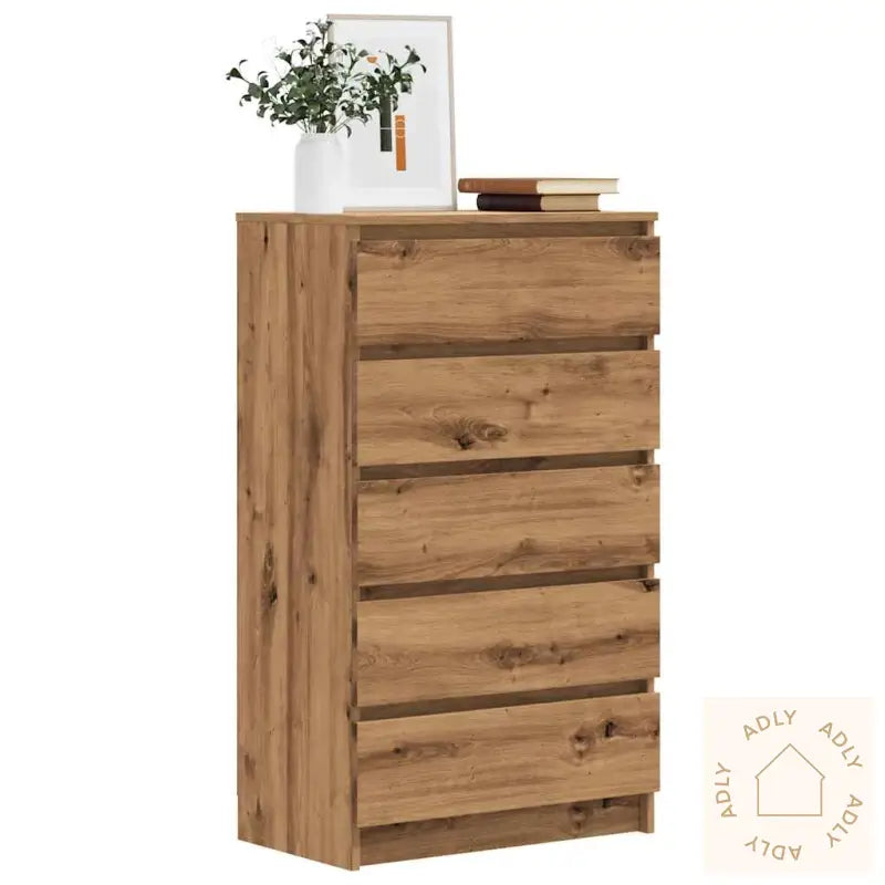 Kommode Artisan Eik 60X36X103 Cm Konstruert Tre