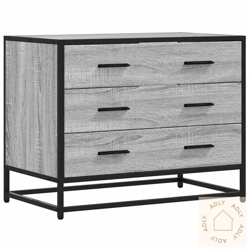 Kommode Grå Sonoma 70X41X56 Cm Konstruert Tre
