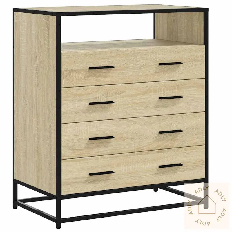 Kommode Sonoma Eik 70X41X83,5 Cm Konstruert Tre