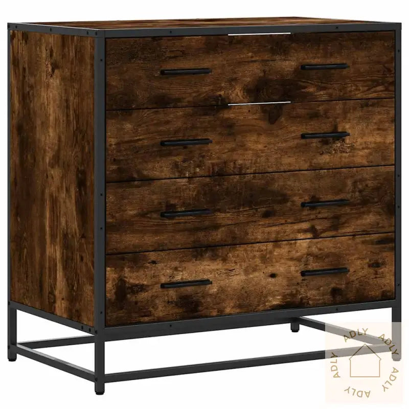 Kommode Røkt Eik 70X41X70 Cm Konstruert Tre